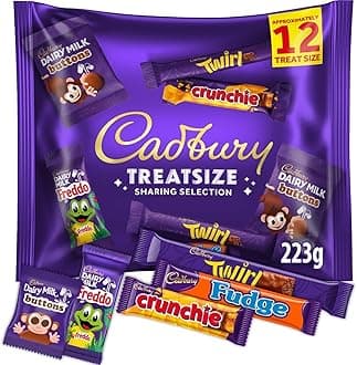 Cadbury Treatsize Sharing Selection, Includes all of Your Favourite Chocolates, Perfect for Trick or Treat Gifts, a Halloween Party or Christmas Treats for Sharing, 223 g (Pack of 1)