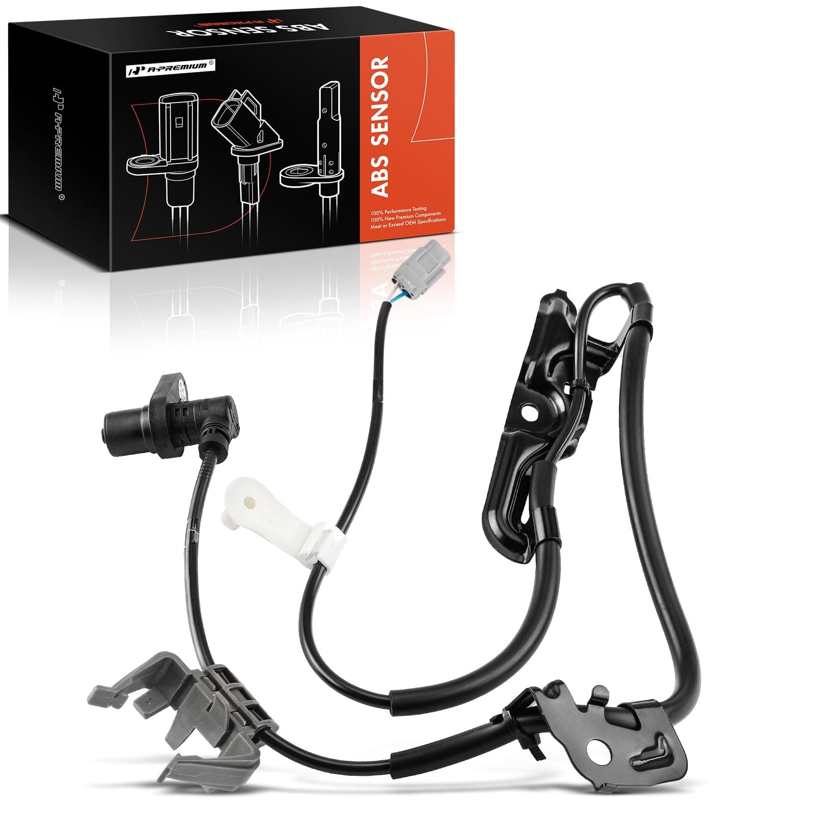 A-Premium Front Right ABS Wheel Speed Sensor for Toyota & Lexus Models - Camry 2006-2011, ES350 2007-2011, Sedan - Front Passenger Side