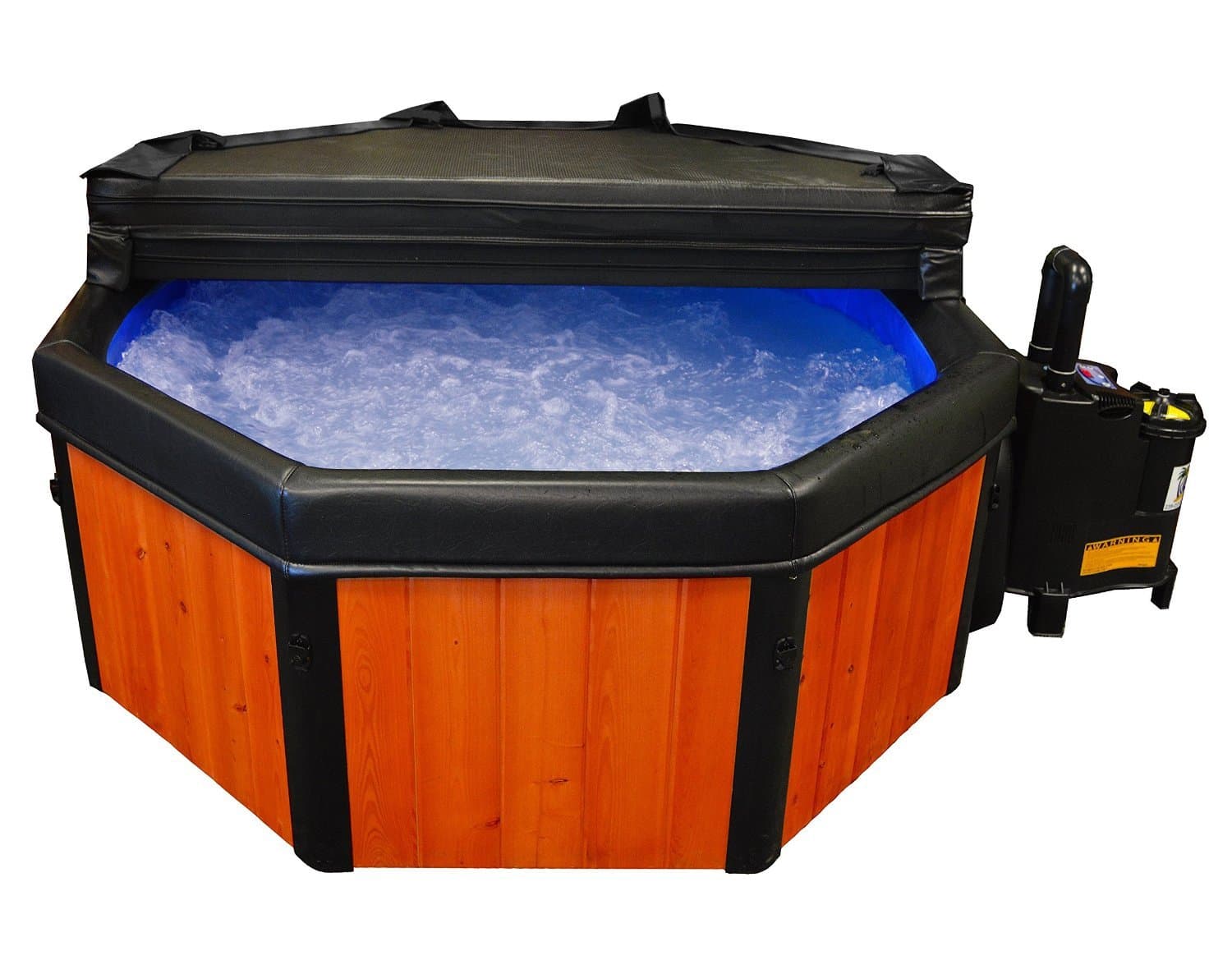 Spa-N-A-Box 110V 6' Portable Spa Deluxe Edition with Hard Cover Choice of Simulated Redwood or Walnut (Real Wood)