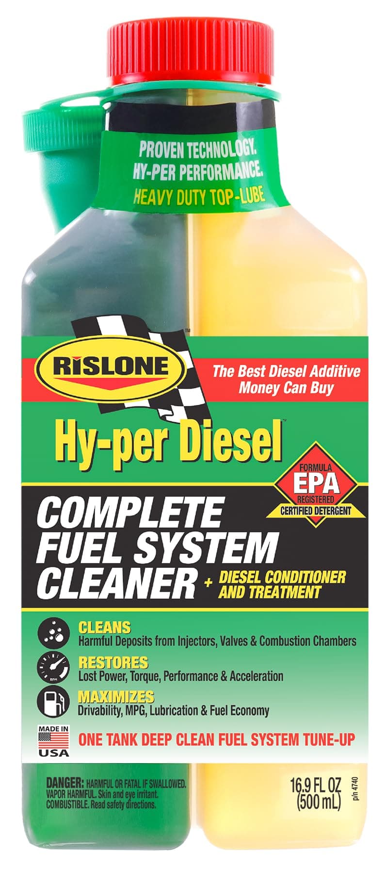 Rislone 4740 Yellow Diesel Fuel System Treatment - 16.9 oz.