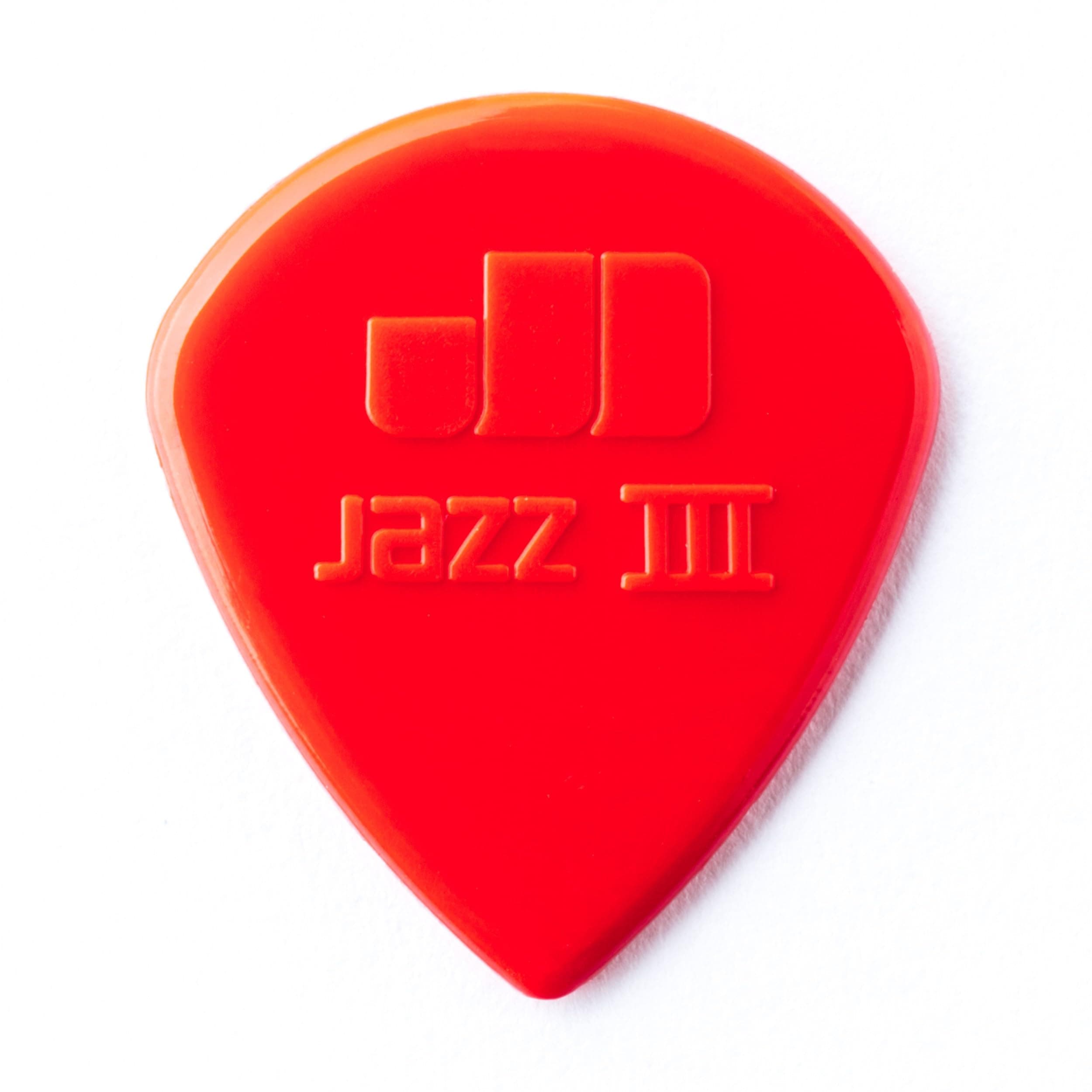 Jim Dunlop 47P3N Nylon Jazz Pick Player Pack (Pack of 6), Red, 1.38mm