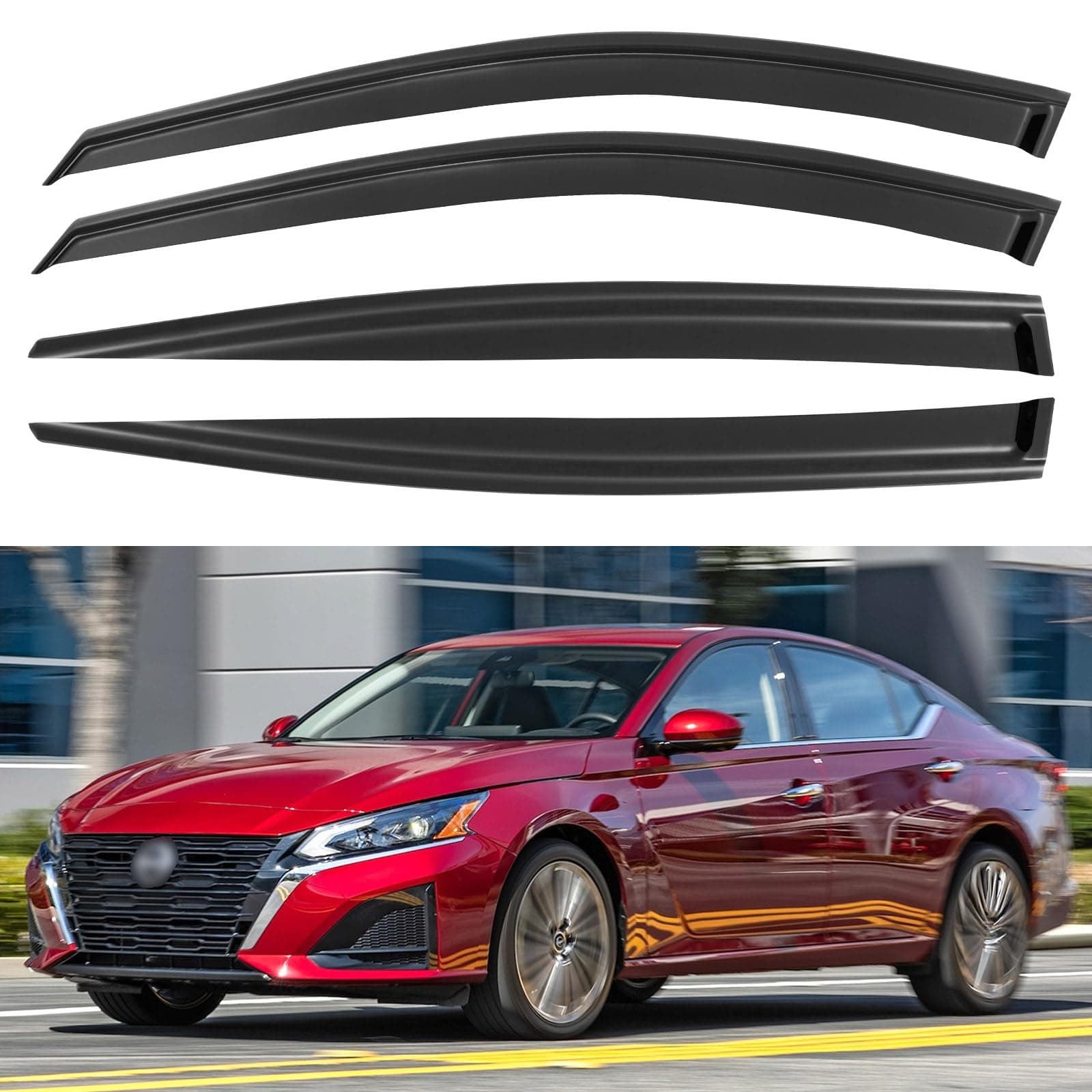 Window Visors Rain Guards Shield for 2019 2020 2021 2022 2023 Nissan Altima, Window Wind Deflectors Vent Shades for 19-23 Altima