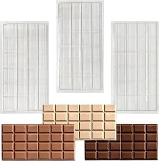 Plain Chocolate Bar Moulds - 100g - Sets of 1, 3, 6, 200 or 600 (3 Moulds)