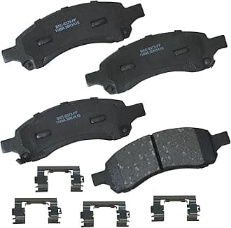 Premium SBC1169A Ceramic Front Brake Pads for Buick Enclave 2017-2008, Chevrolet Traverse 2017-2009, GMC Acadia 2016-2007, Acadia Limited 2017, Saturn Outlook 2010-2007