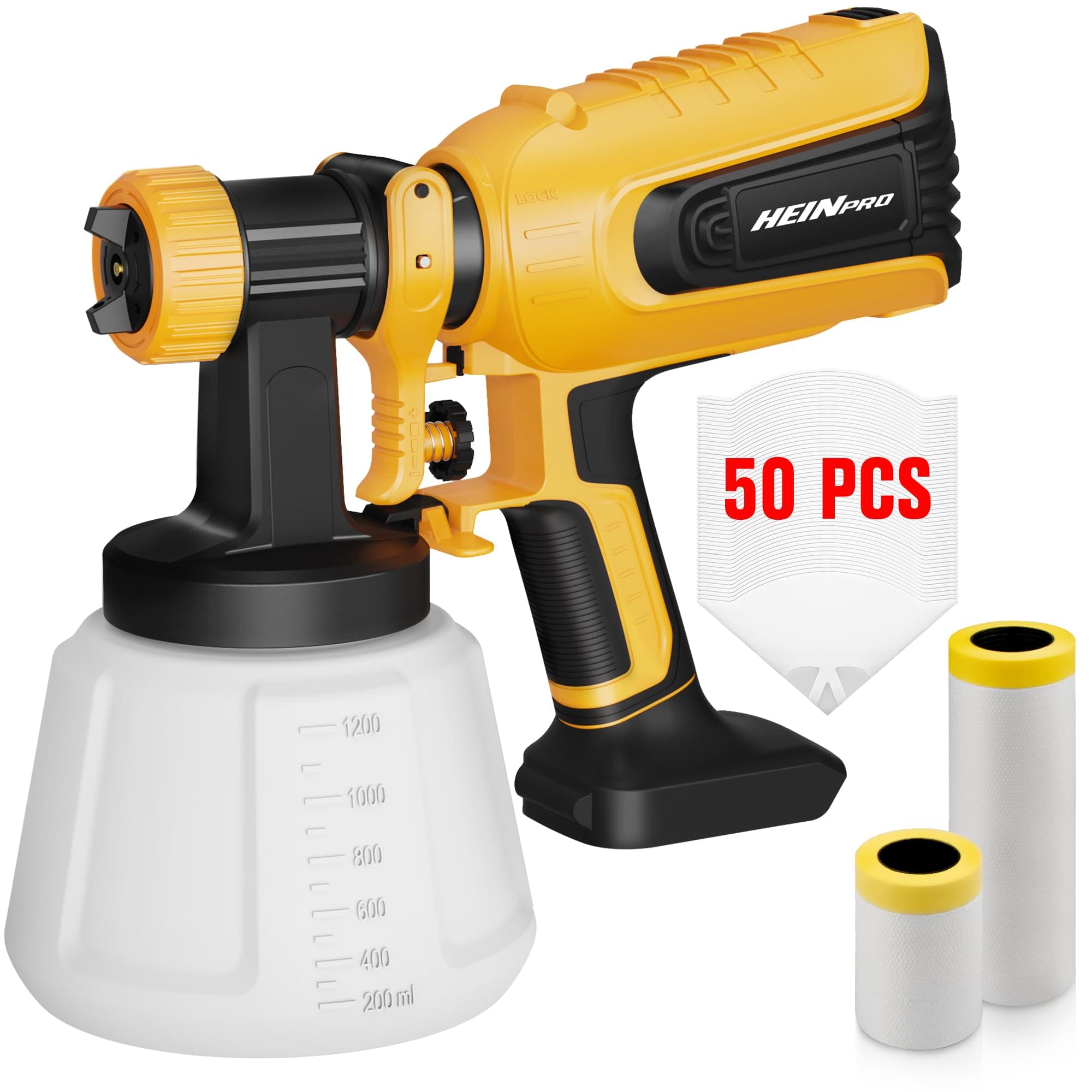 Paint Sprayer Cordless Compatible with Dewalt 20V Max Battery, Brushless Motor Spray Gun, Electric Paint Sprayers for House Painting and Furniture(Bare Tool)