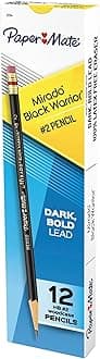 Paper Mate Mirado Black Warrior Pencils, Black, HB #2, 12 Count