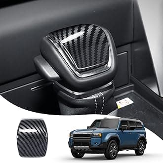 Gear lever sticker modification suitable for Toyota 2024-2026 Land Cruiser 1958 250 First Edition Prado LC250 operation lever decorative sticker interior upgrade accessories (Carbon fiber texture)