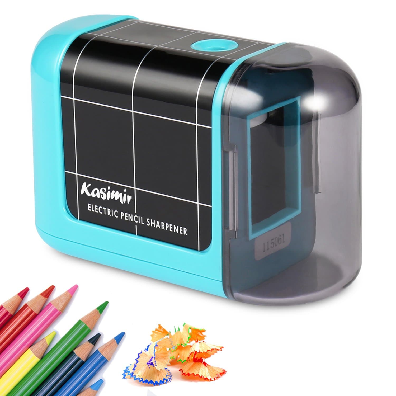 Electric Pencil Sharpener Kasimir Automatic Battery Pencil Sharpener for Children Students Artists Designer at School Office Home - Blue