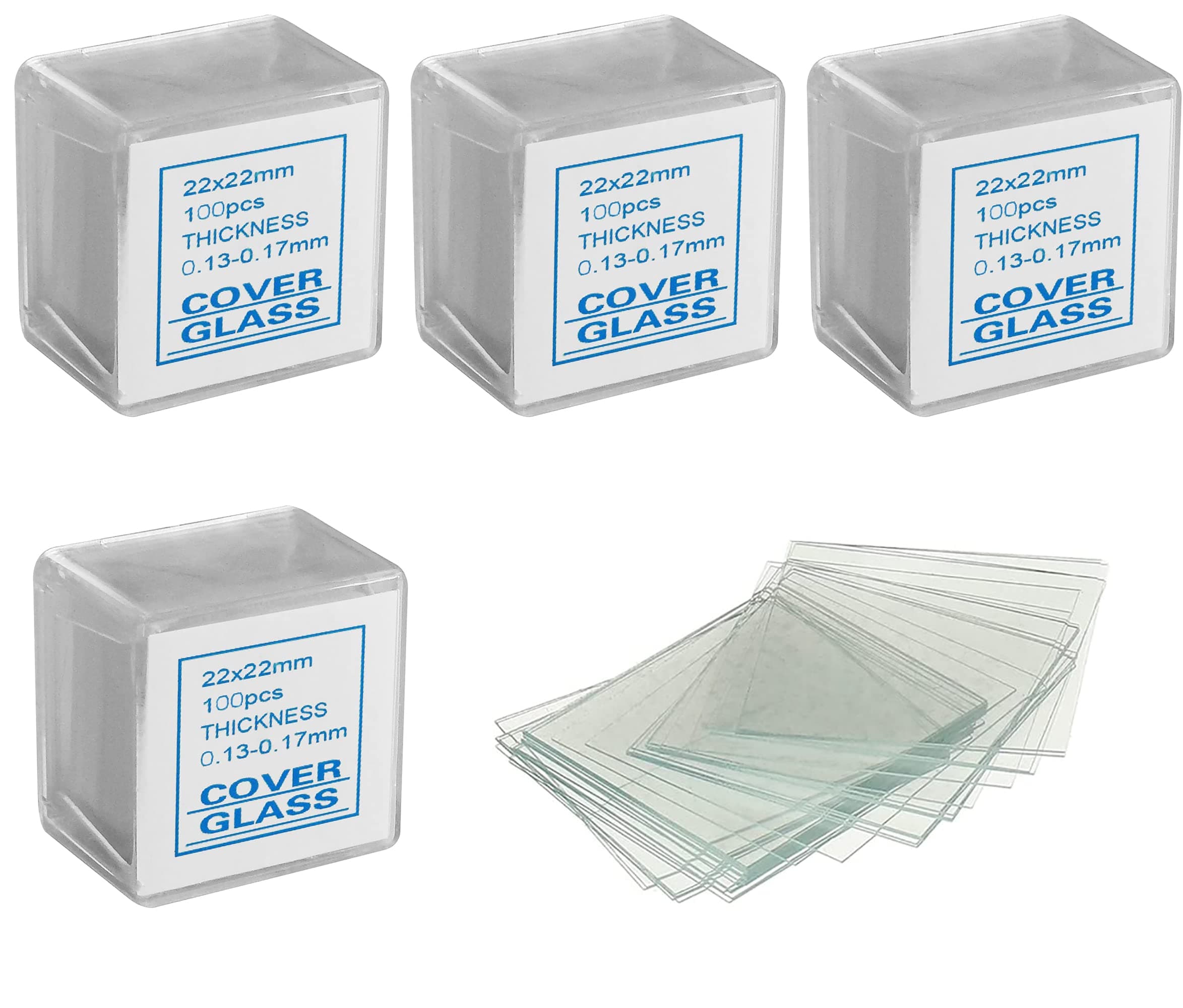 WANGCL 400 PCS Microscope Cover slips For Biological Education Student Laboratories -22mmx22mm