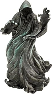 Design Toscano The Creeper Statue, Tabletop Sculpture, Matte Black Finish