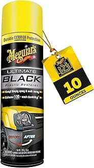 Ultimate Black Plastic Restorer - Restore Faded Exterior Trim, Add Shine and Protect Exterior Trim with Durability and UV Protection - Makes Trim and Plastic Look Like New, 10 Oz Aerosol