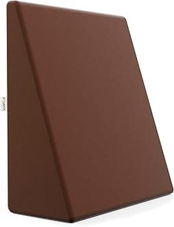 FOVERA Memory Foam Wedge Pillow | 2 Years Warranty | Wedge Cushion for Back Support, Acid Reflux, Snoring, GERD, Leg Elevation, Pregnancy (Velvet Brown, Medium 7" Height)