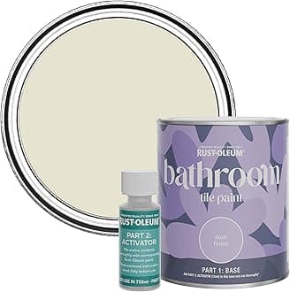 Rust-Oleum Beige Water-Resistant Bathroom Tile Paint in Matt Finish - Oyster 750ml