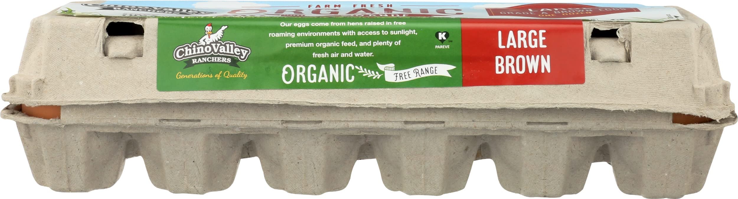 CHINO VALLEY RANCHERS Organic Brown Large Grade A Eggs, 12 CT