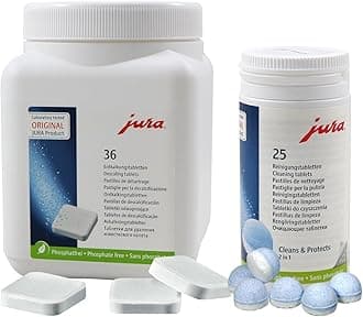 Jura Super Value Combo Pack, 25 Cleaning Tables + 36 Descaling Tablets