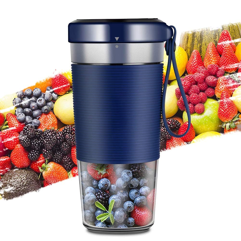 Portable Juice Cup, Portable Blender Juicer Maker Mixer Fruit Smoothie Bottle Cup USB Rechargeable, Baby Food Mixer, Juice Extractor for Household, Travel, Outdoor, 380ml, FDA, BPA Free