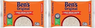 BEN'S ORIGINAL Enriched Long Grain White Rice, Parboiled Rice, 5 lb Bag (Pack of 2)