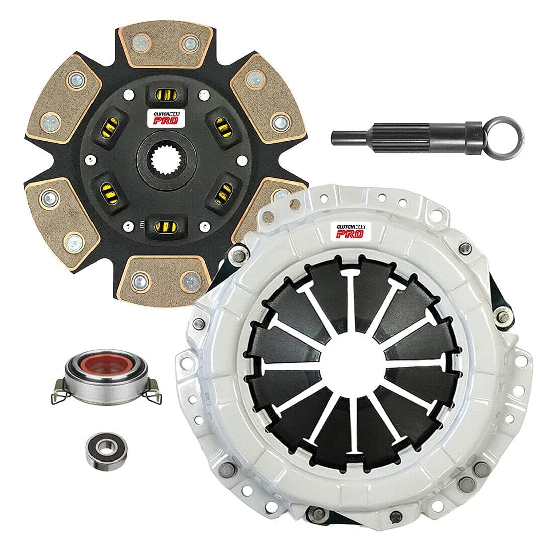 ClutchMaxPRO Performance Stage 3 Clutch Kit Compatible with 1990-1995 Toyota Starlet 1.3i GT Turbo EP82 1996-1999 Starlet 1.3i Glanza V EP91 1.3L Turbo 4E-FTE (CP16480HDC-ST3)