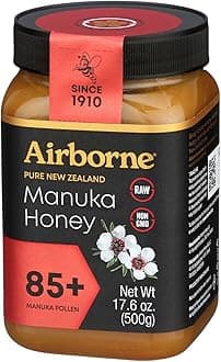 Manuka Honey (85+ Manuka Pollen) Raw and Unfiltered Premium New Zealand 100% Pure, Daily Wellness Support 17.6 oz.