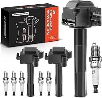 A-Premium Ignition Coils and Spark Plugs Kits Compatible with Toyota Camry 1996-2001, Sienna 1998-2000, Avalon 1996-1999, Solara 1999-2003 & Lexus ES300 1996-2001, 3.0L 3-PC Set