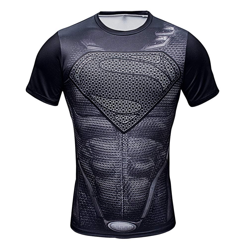 Super Hero Compression T Shirts Short Sleeve Tops Tee for Men