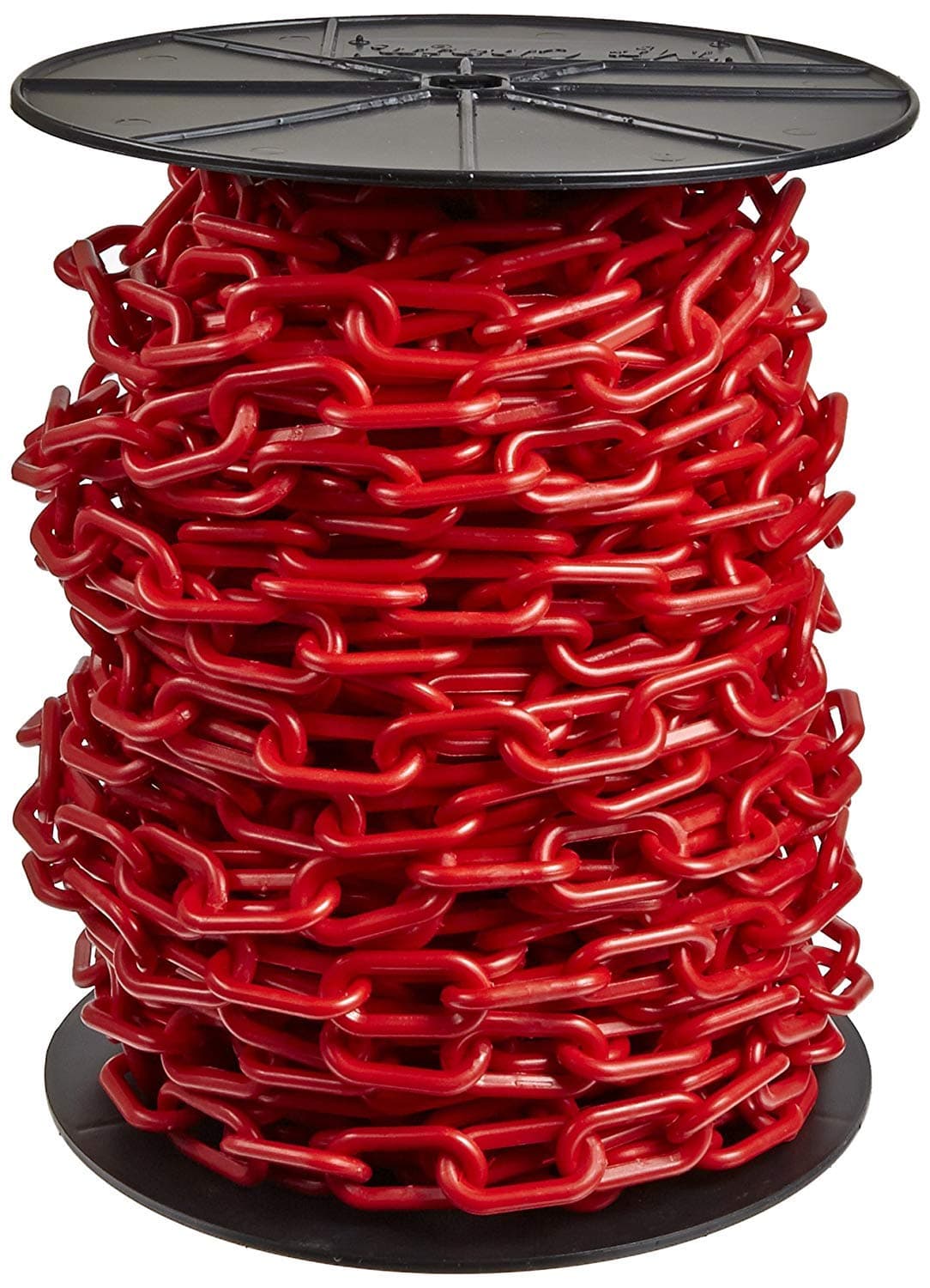 Mr. Chain Plastic Barrier Chain Reel, Red, 1.5-Inch Link Diameter, 200-Foot Length (30105)