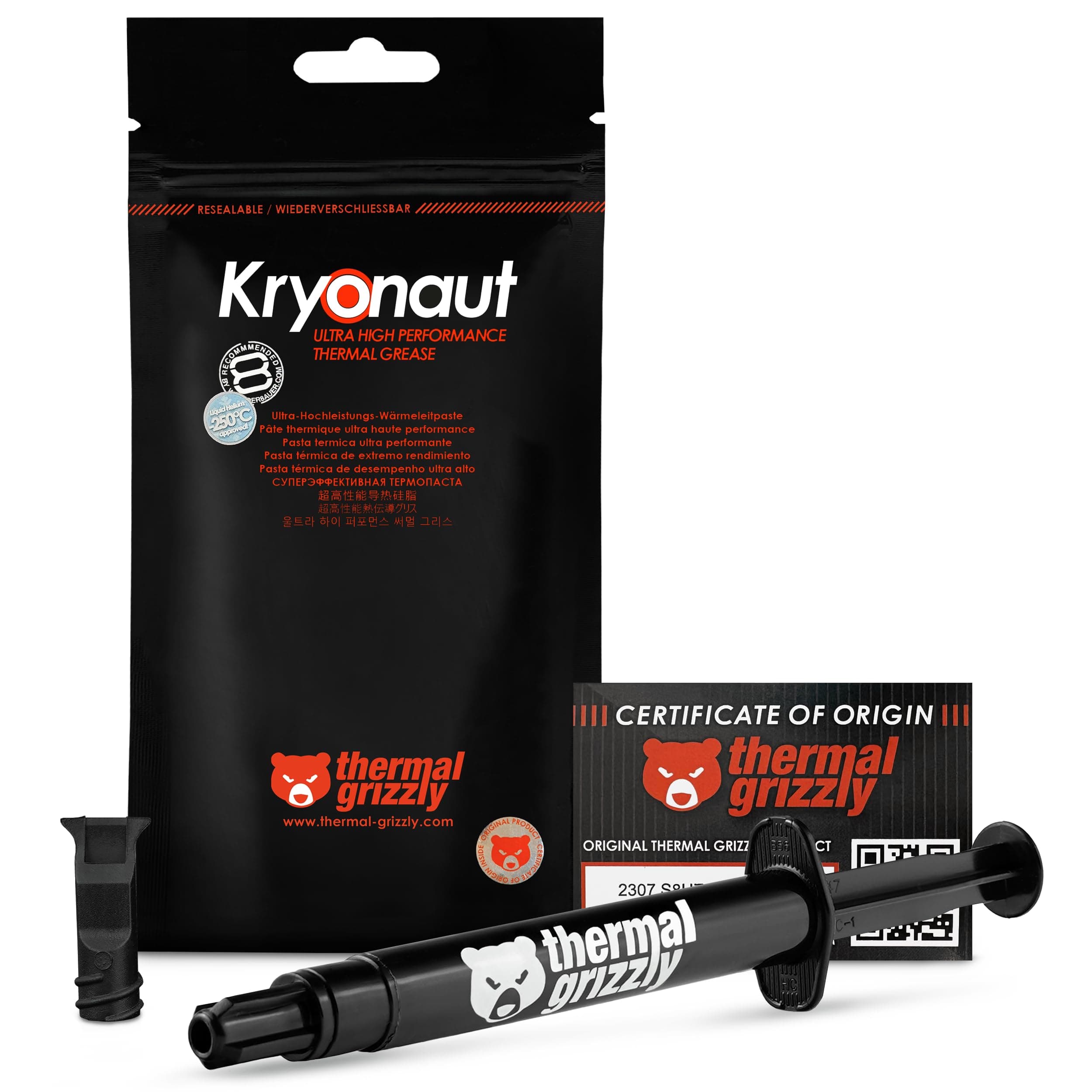 Kryonaut - 5.55 Gram/1.5 ml - Extremly High Performance Thermal Paste - For Demanding Applications and Overclocking CPU/GPU/PS4/PS5/Xbox