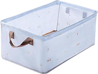 House of Quirk 1pcs Store Wardrobe Organizer For Clothes With Metal Fram Foldable Storage Box, Clothing Storage Boxes For Pants, Shirt, Sweaters, Jeans, Socks (Blue Duck)