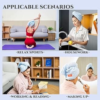 YoulerTex Ultra Plush Microfiber Hair Towel Wrap for Women, 2 Pack 10 inch X 26inch Purple, Ultra Absorbent Twist Hair Turban Drying Cap Hair Wrap, for Drying Curly, Long & Thick Hair (Emerald)