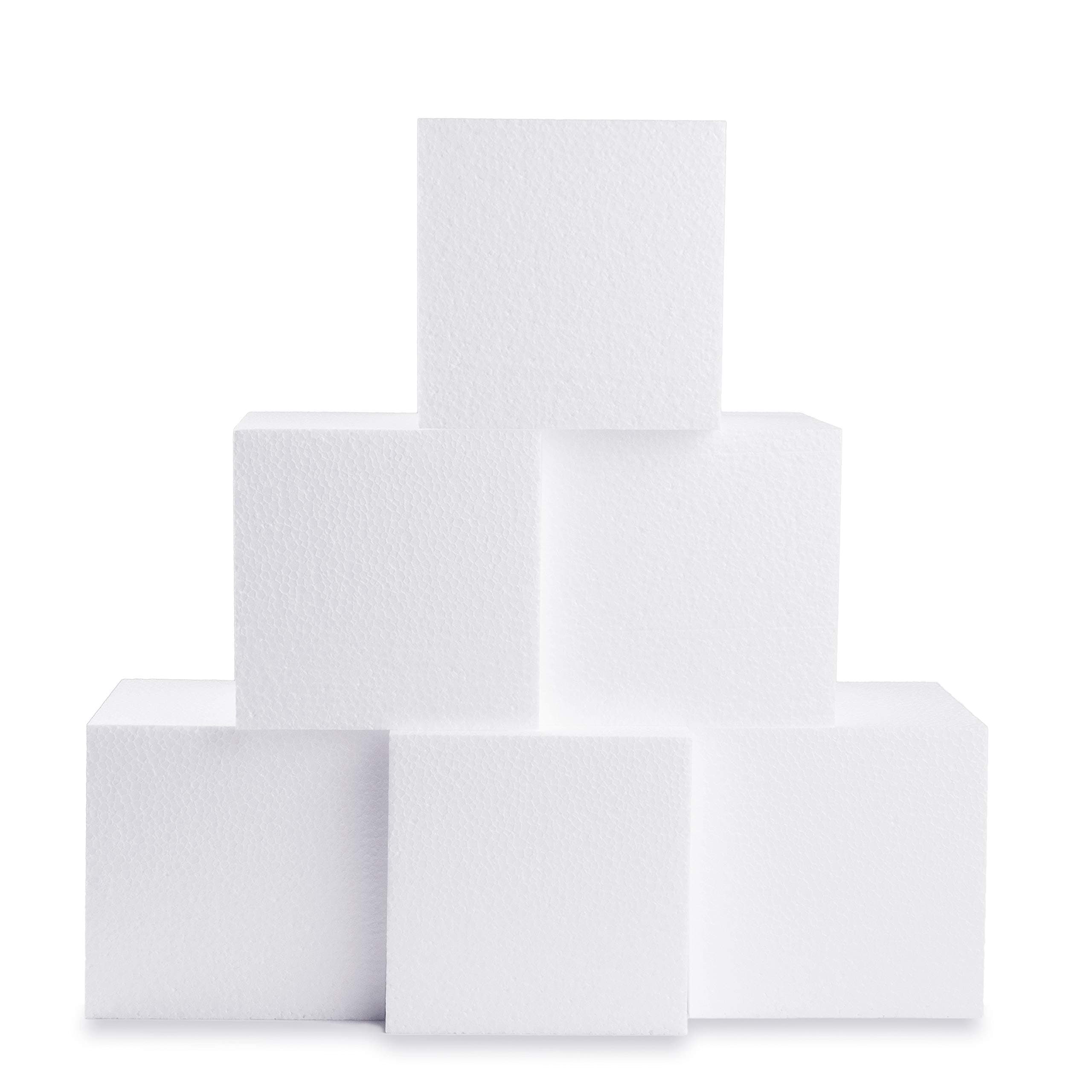 Silverlake 5x5x5 Craft Foam Cubes for Styrofoam Block Projects (6-Pack)