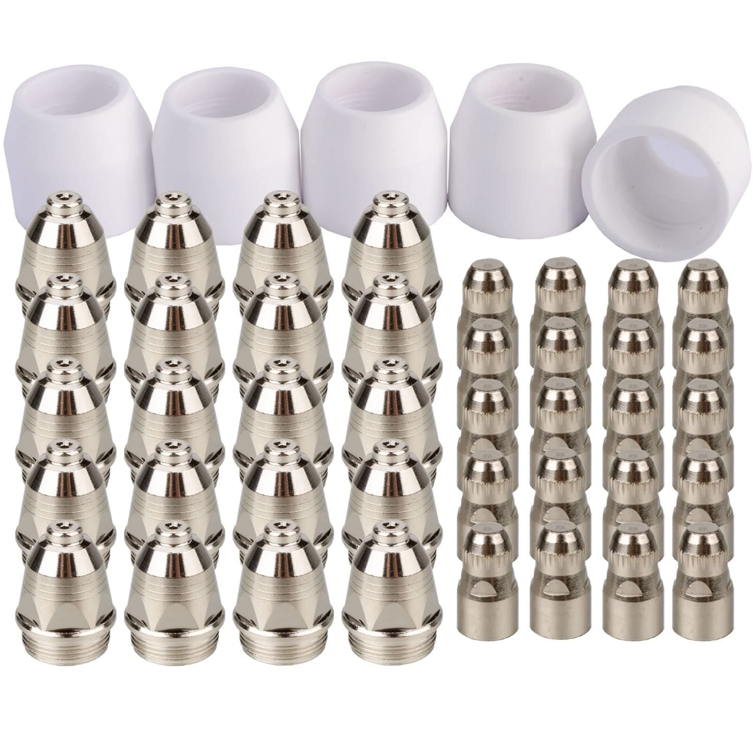 P80 Plasma Cutter Nozzle Electrodes Consumables 1.1 Tip 40Amp 45pcs Kit