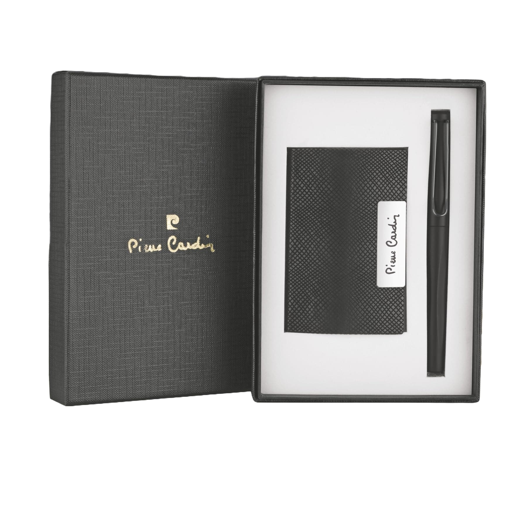 Officer Gift Set | Premium Black Vellfire Roller Pen with Card Holder Combo | Ideal for Festive & Corporate Gifting