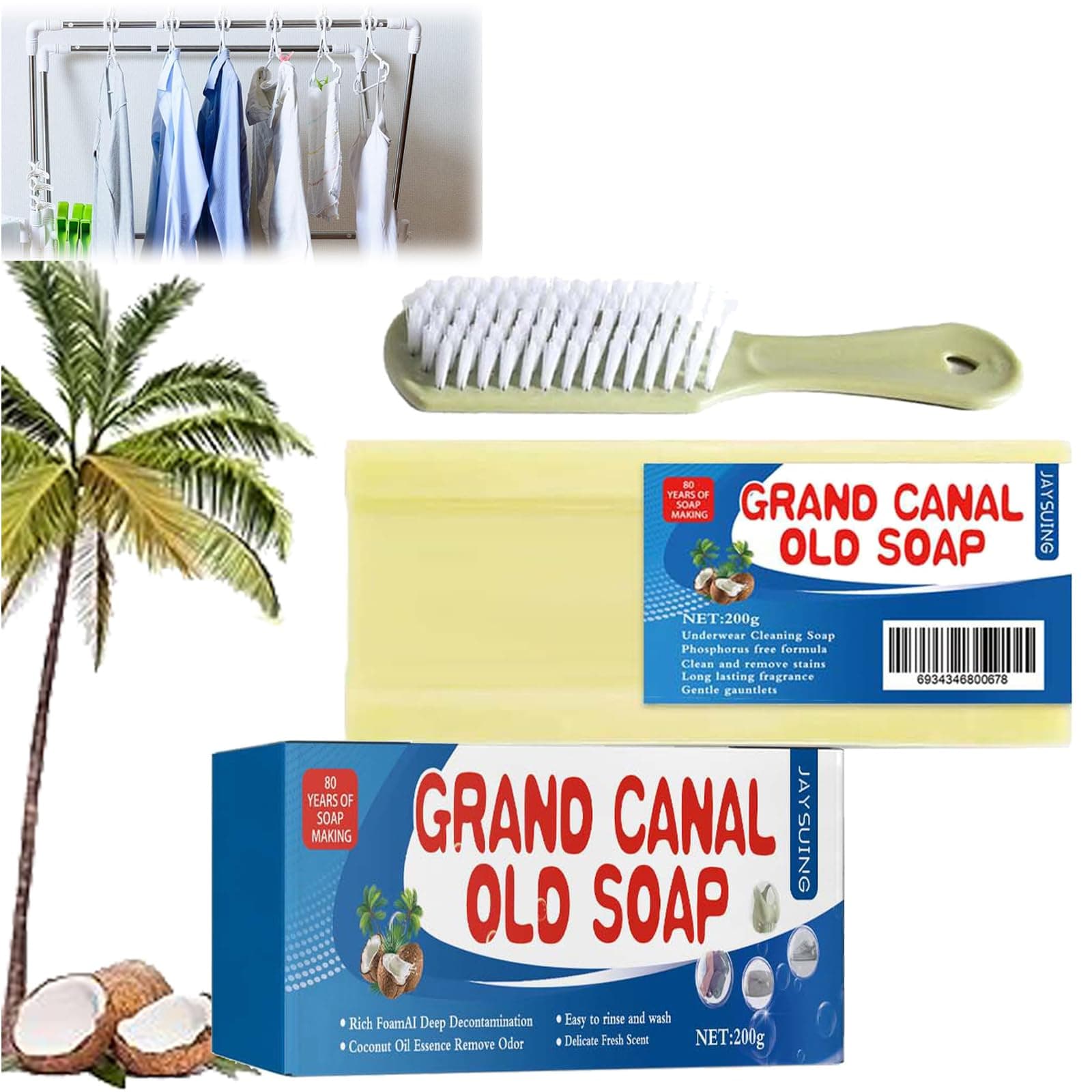 The Magic Soap, Magic Stain Remover Soap Bar, Natural Powerful Stain Remover Bar, Stain Clothes Cleaning Soap, Long-Lasting Fragrance Soap Bar, Gentle for Hands Laundry Bar (1pc)