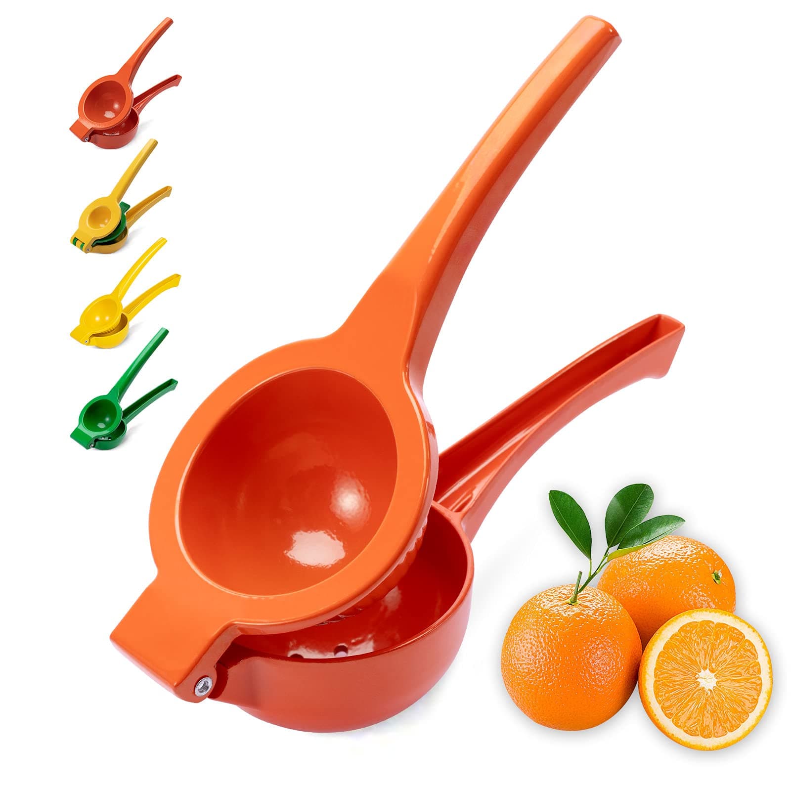 Manual Juicer Citrus Lemon Squeezer, Fruit Juicer Lime Press Metal, Professional Hand Juicer Kitchen Tool(Orange)