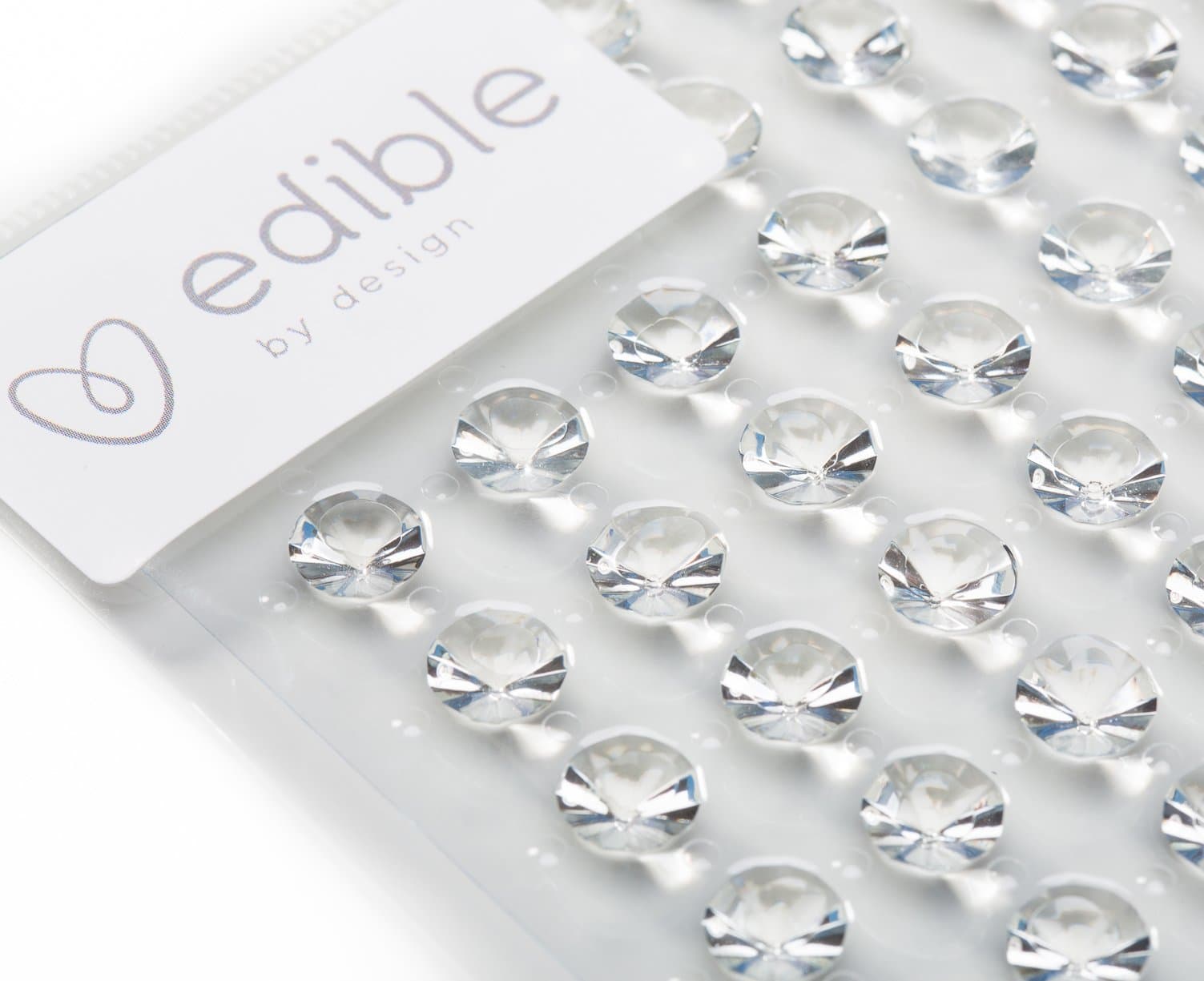 Edible By Design Clear Gel Diamonds, 5mm x 36