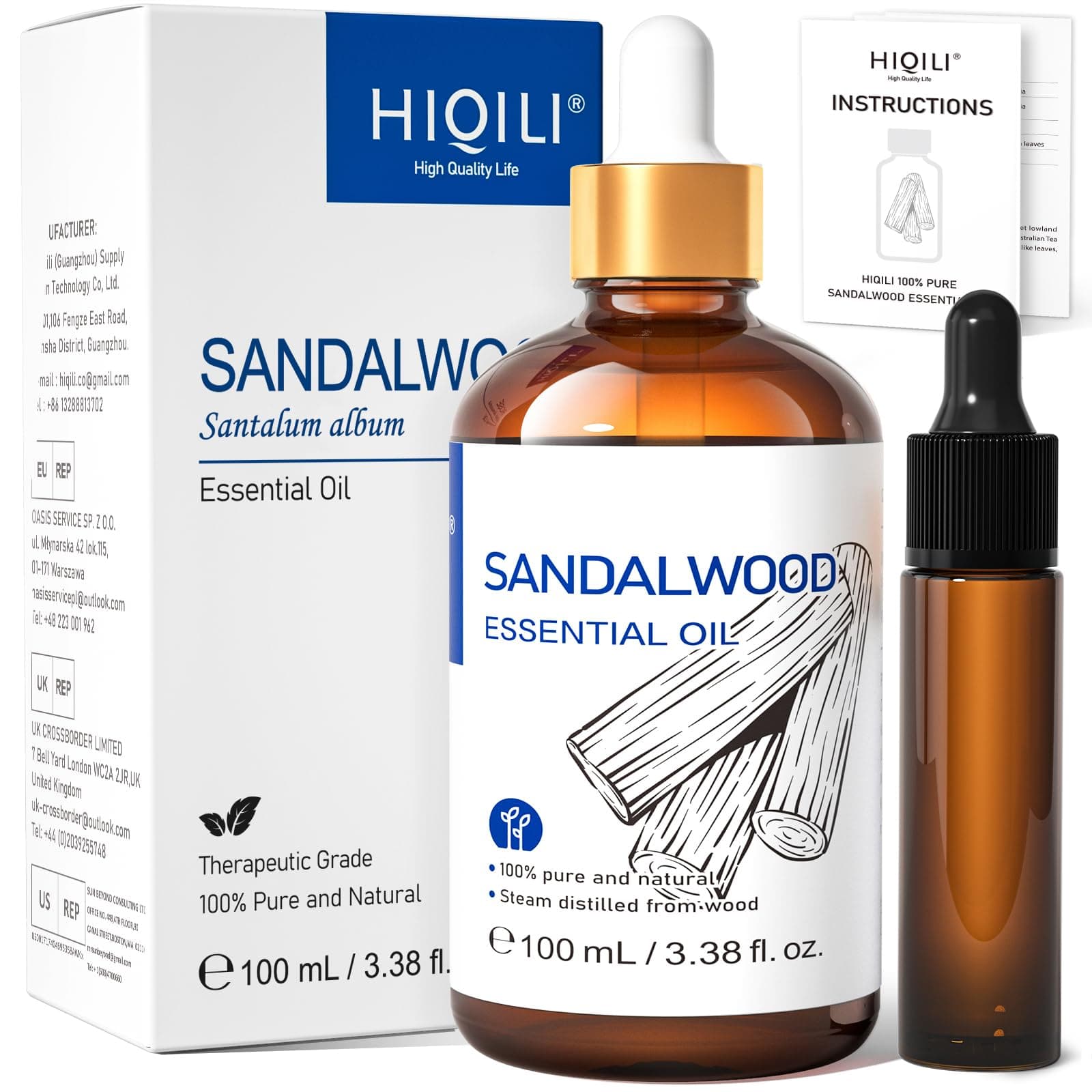 HIQILI Sandalwood Essential Oils -100ml
