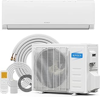 ROVSUN 24000 BTU Mini Split AC/Heating System with Inverter, 21 SEER2 Energy Saving 230V Ductless Split-System Air Conditioner with Pre-Charged Condenser, Heat Pump, Remote Control & Installation Kit