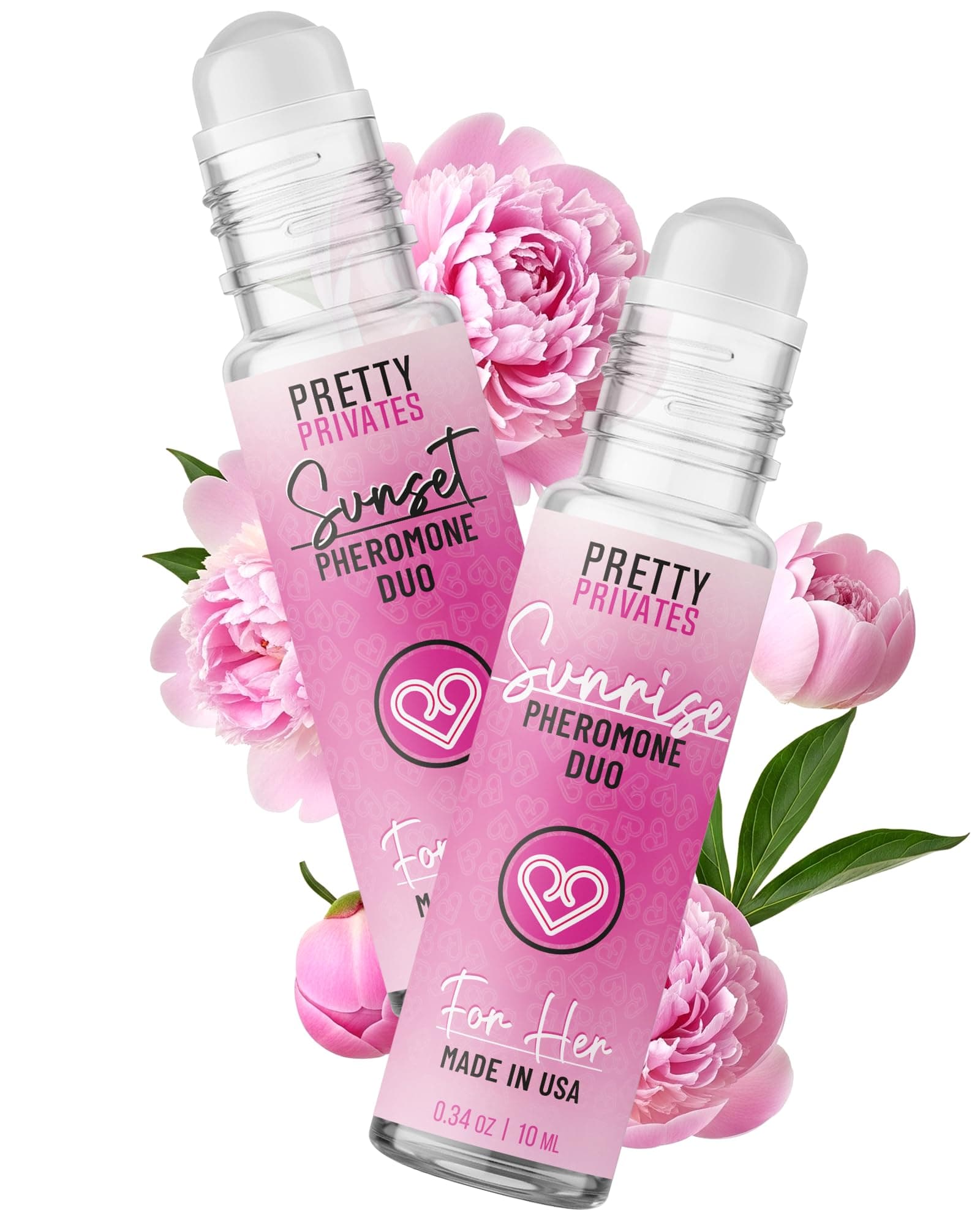 Pretty Privates 2 Pack Pheromone Perfume Oil for Women – Light, Unscented Roll-On with Gentle, Skin-Friendly Formula – Designed for Everyday Confidence and Freshness – 10ml Elegant Travel Size