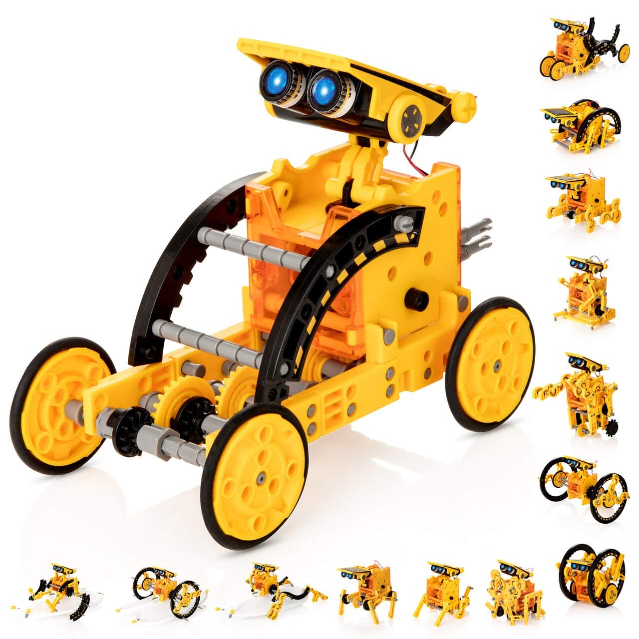 Winique Solar Robots,14-in-1 STEM Educational Solar Robots,190 Pieces Solar Power Toys Kits DIY Assembly Robotic Set for Kids Aged 10+…