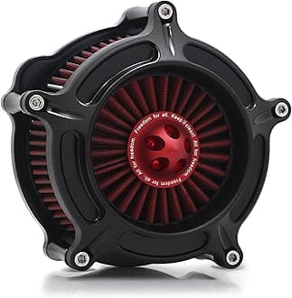 For harley davidson Sportster Air Cleaner filter street road glide M8 softail dyna 103 107 air intake Road King touring (OPS Black - Red -Red spike, Model A : Sportster 883 1200)