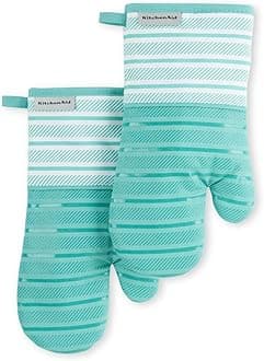 Albany Oven Mitt 2-Pack Set, Aqua Sky, 7"x13"