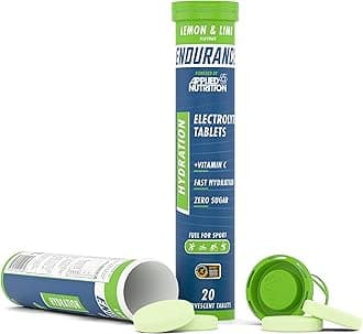 Endurance Hydration Electrolyte Tablets - 400mg Electrolytes per Serving – 20 Effervescent Tablets, Sugar Free, Low Calorie, Added Vitamin C Boost Performance – Lemon & Lime