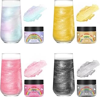 Edible Glitter for Cocktails, Rainbow Easter Luster Dust Edible for Drinks, Food Grade Shimmer Dust, Sprinkle Powder, Baking, Strawberries, Cupcakes, Cookies Decoration, Eggs, Candy