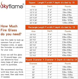 Skyflame 10-Pound Fire Glass for Fireplace Fire Pit and Landscaping, Pacific Blue Reflective, 1/4-Inch