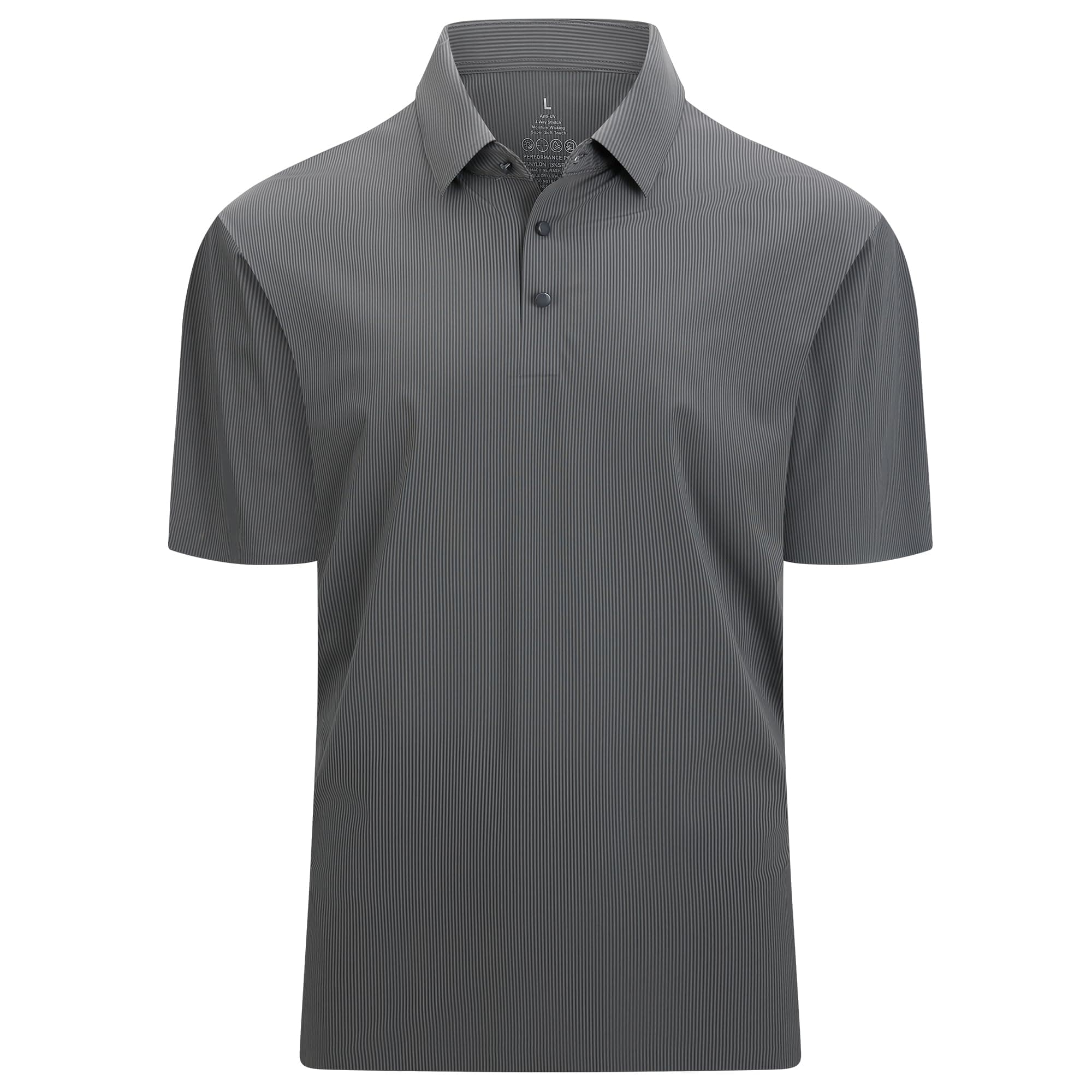 Esabel.C Golf Shirts for Men Dry Fit Performance Short Sleeve Print Moisture Wicking Collared Shirt