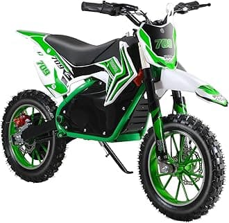 Kids Electric Dirt Bike,Children Motocross Bike Off Road Mini Motorcycle 36V 500W Motor Mechanical Disc Brakes 25KM/H High Speed Chain 10 Inches Wheels Dirt Bikes for Kids 8-14