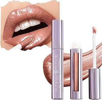 Runway Rogue LuxGloss Lip Gloss High Pigment Shimmer Suede Mocha Nude Lip Gloss Ready to Wear