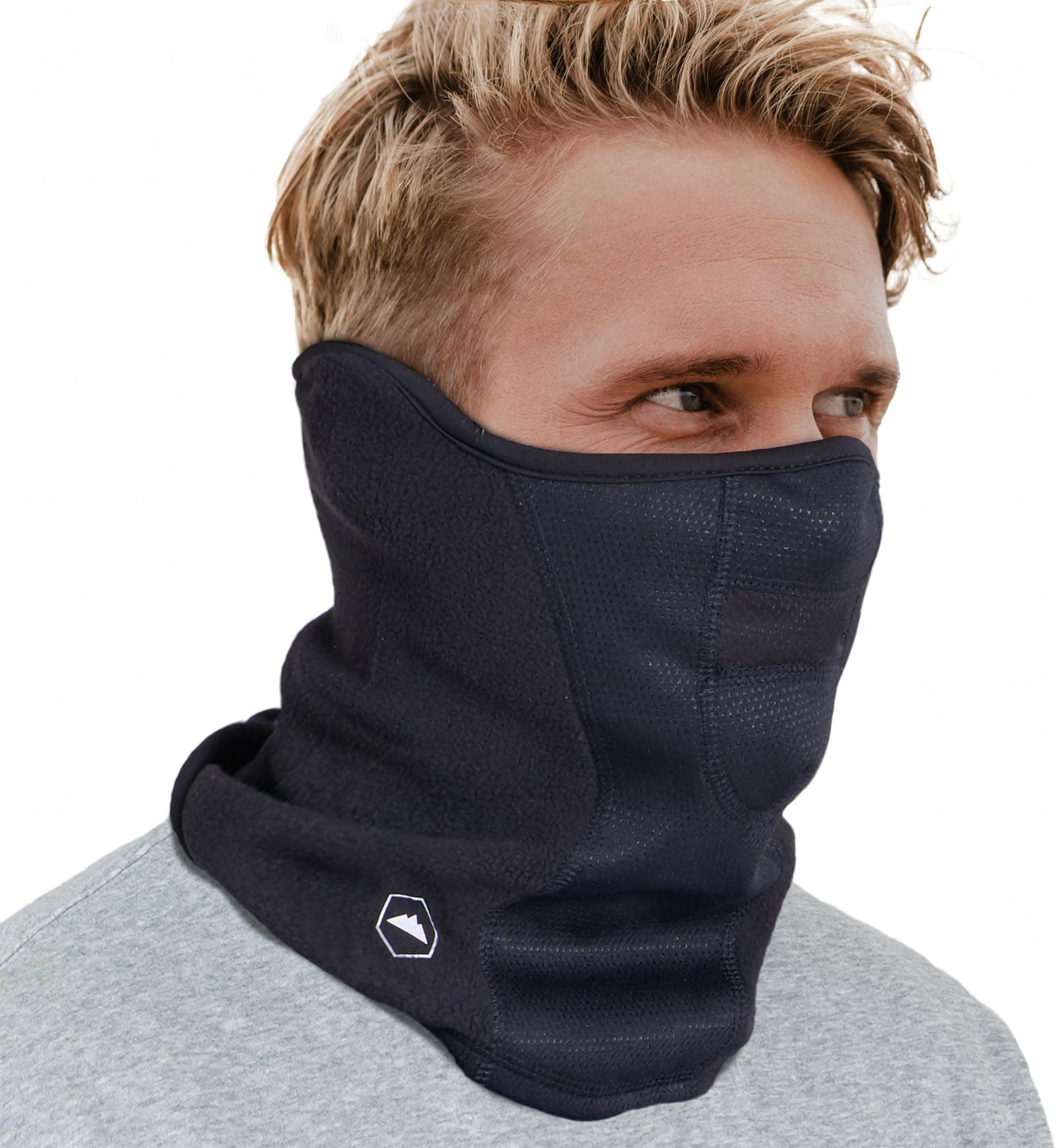 Tough Headwear Half Ski Mask - Fleece Lined Winter Face Mask - Stretch Neck Gaiter for Cold Weather Gear - Skiing Accessories