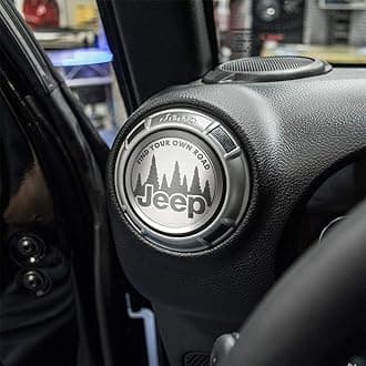 Jeep Air Vent Interior Trim Plates 4Pc Etched FIND YOUR OWN ROAD, Stainless Steel | Jeep Wrangler JK 2007-2018 & JL 2018-2023, FIND ROAD