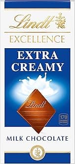 Lindt EXCELLENCE Extra Creamy Milk Chocolate Candy Bar, Milk Chocolate, 3.5 oz. Bar